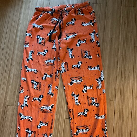 S Happy Halloweenie Mummy Weenie Dog Pajama Pants Lounge Halloween Dachshund - Picture 1 of 5